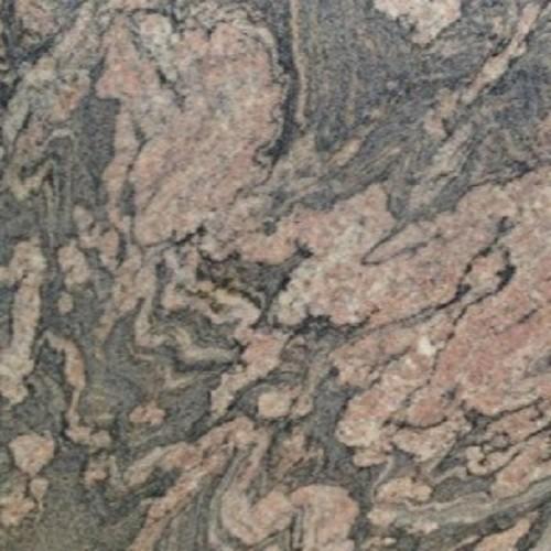 pink granite stone facing for fireplace