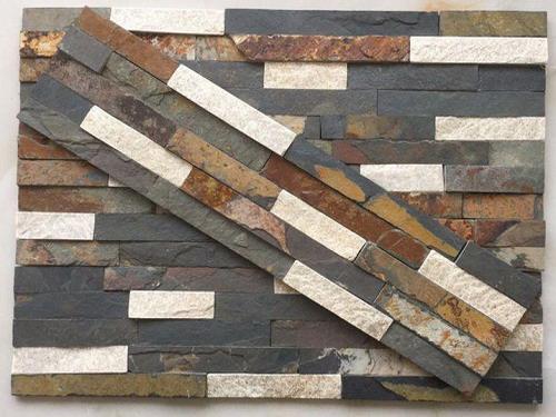 Schwarz-Braun-Weiß Schiefer in verschiedenen Farben
