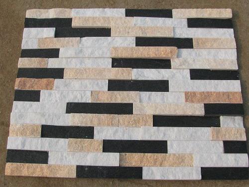 Schwarz-Weiß-Gelb Schiefer in verschiedenen Farben