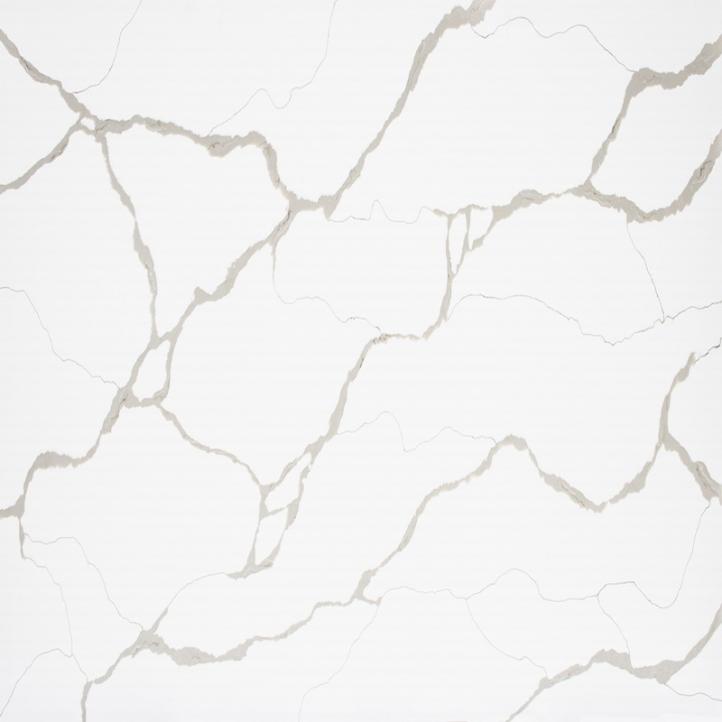 Pure white calacatta quartz slab